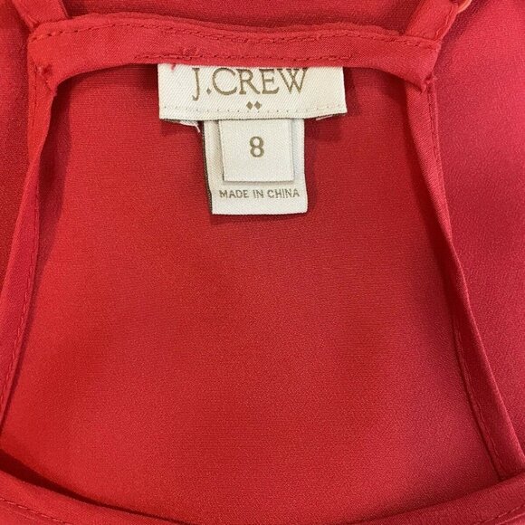 J. Crew Red Sleeveless Racerback Top Size 8 - Picture 10 of 10